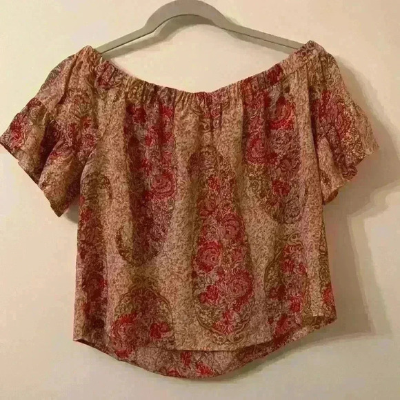 Madewell ๐ฅ100% Silk Off the Shoulder Top size extra small - Picture 5 of 11